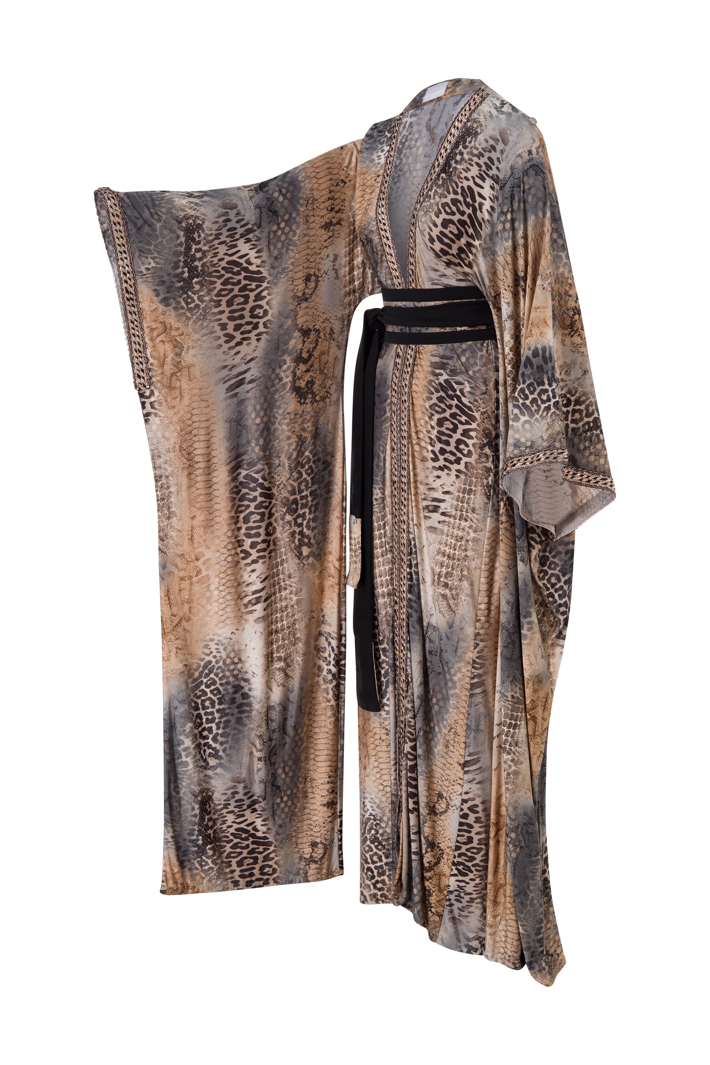 Ohkisaki Sashet Leopard Kimono