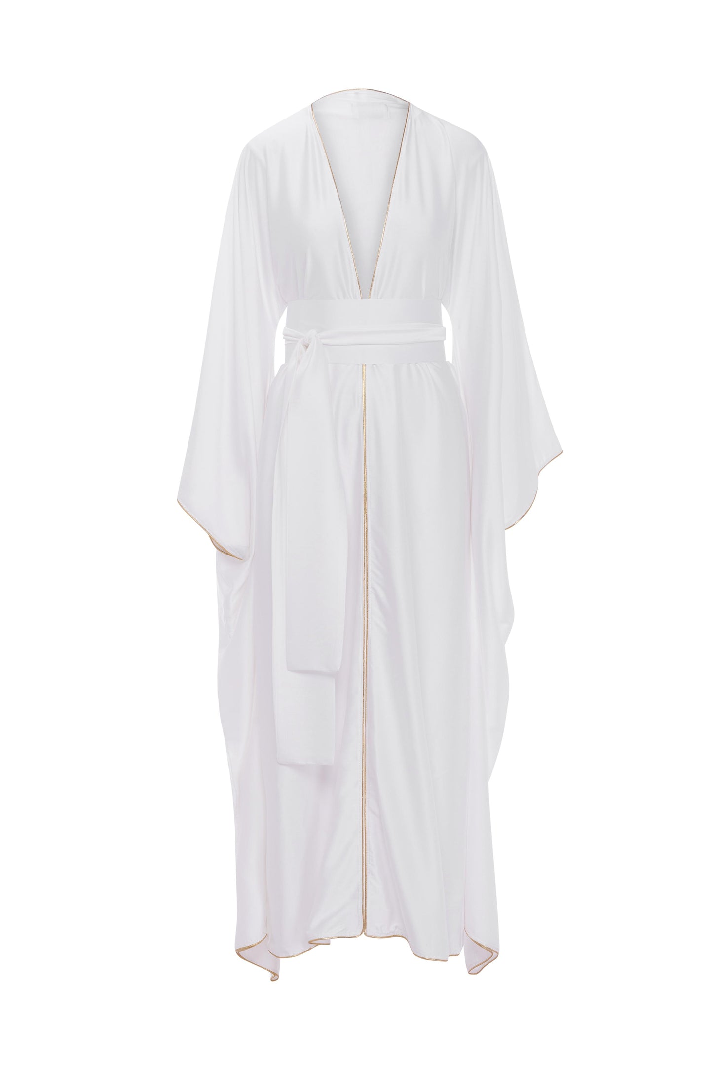 Ohkisaki Silk Kimono - White